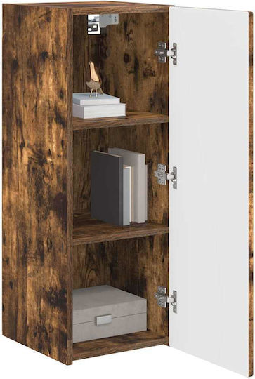 Wall Living Room Cabinet Made of Particle Board Smoky Oak 30x31x80cm