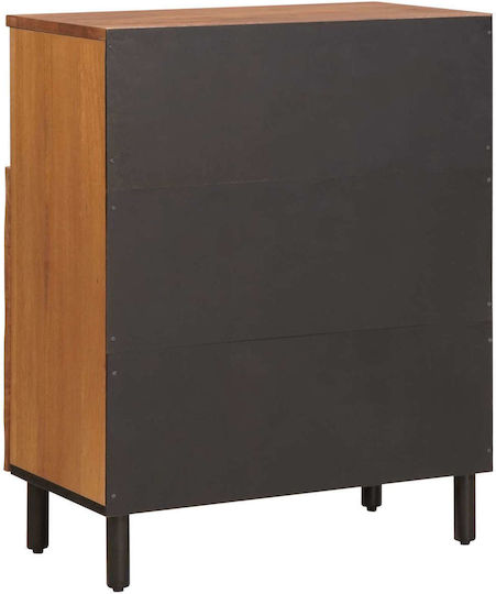 Office Storage Drawer from Brown Acacia Solid Wood Finish 60x33.5x75cm