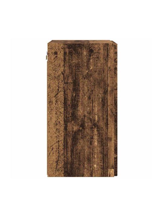 Wall Living Room Cabinet Made of Particle Board Old Wood 30x31x60cm