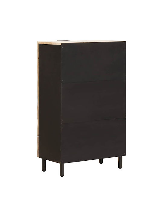 Drawers Storage Made of Metal & Wood L60xW33.5xH100cm
