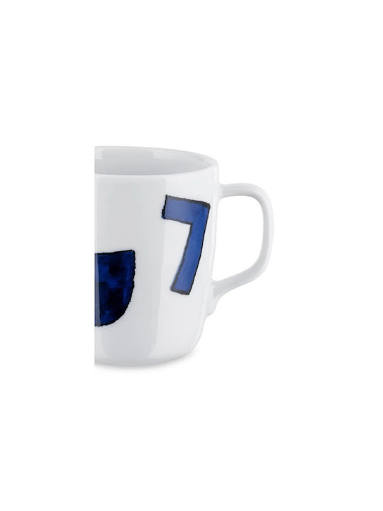 Alessi Cană din Porțelan Albă 300ml