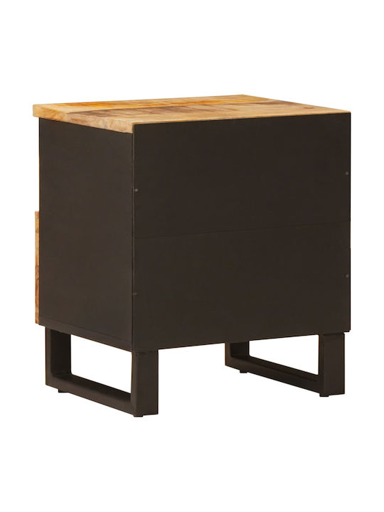 Bedside Table from Solid Wood Brown 40x33x46cm
