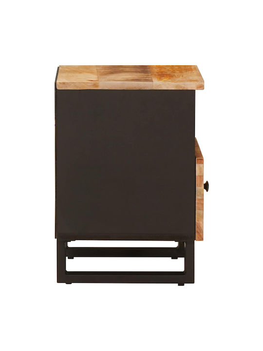 Bedside Table from Solid Wood Brown 40x33x46cm