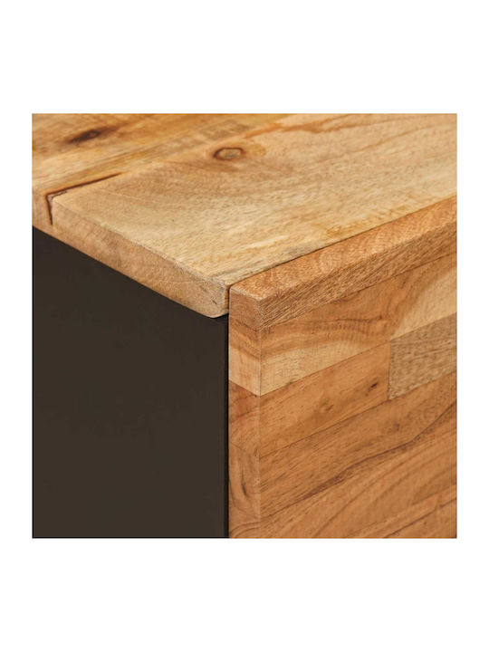 Bedside Table from Solid Wood Brown 40x33.5x46cm