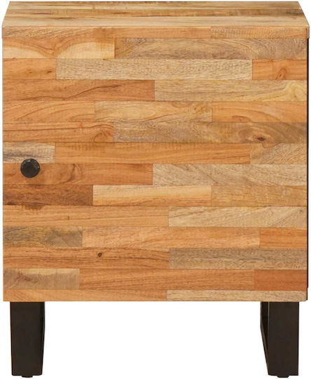 Κομοδίνο από Μασίφ Ξύλο Καφέ 40x33.5x46cm
