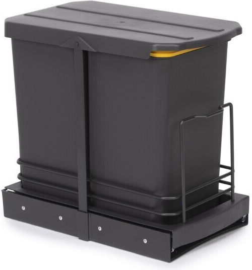 Emuca Emuca Mülleimer Recycling Kunststoff mit Sensor Graue 12l 2 Stücke