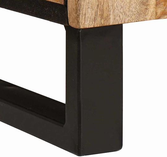 Μπουφές από Μασίφ Ξύλο & Μέταλλο Καφέ 40x33.5x110cm