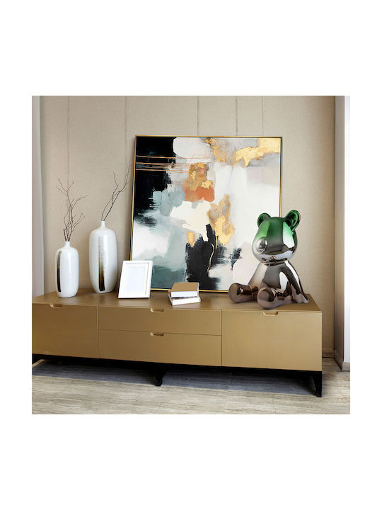 Αρκουδάκι Φιγούρα Ανθρακί Πράσινο 40x50x34cm Schuller 351539