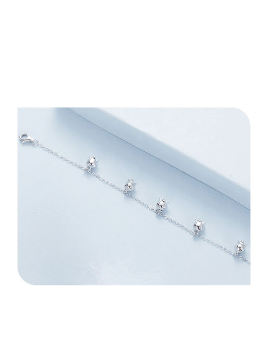 Bamoer Women's Bracelet Chain made of Silver Gold Plated