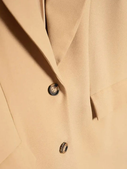 Women's Suit Jacket Trousers Beige Size XL