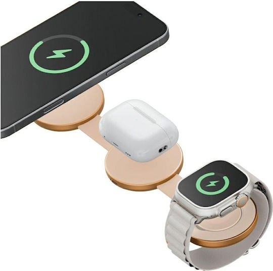 Energea Φορτιστής Magsafe 15W Πορτοκαλί (AluMag Trio)