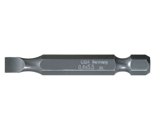 Hexagonal Bit 1/4'' Din 3126 Shape E 6.3 Long Side Profile 1.0 X 5.5