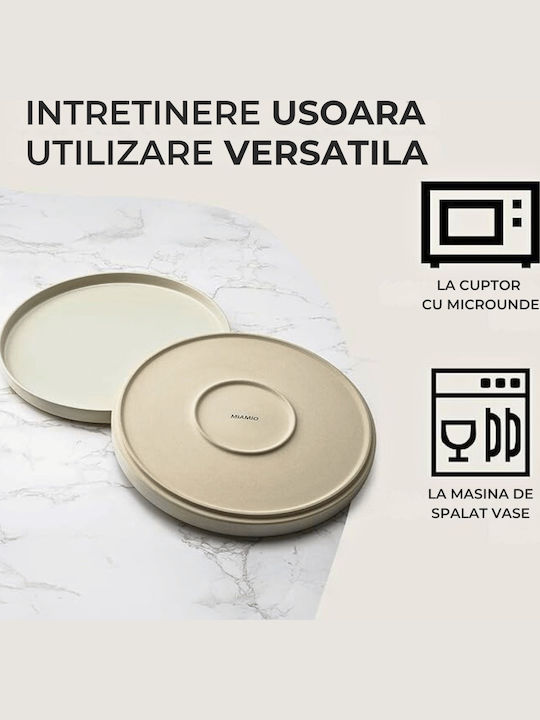 Miamio Beige Ceramic Dinnerware Set 4pcs