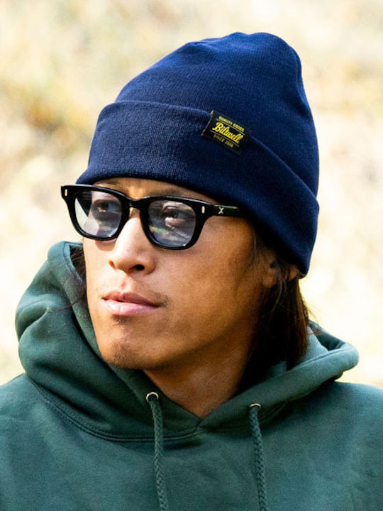 Beanie Unisex Beanie Knitted in Navy Blue color