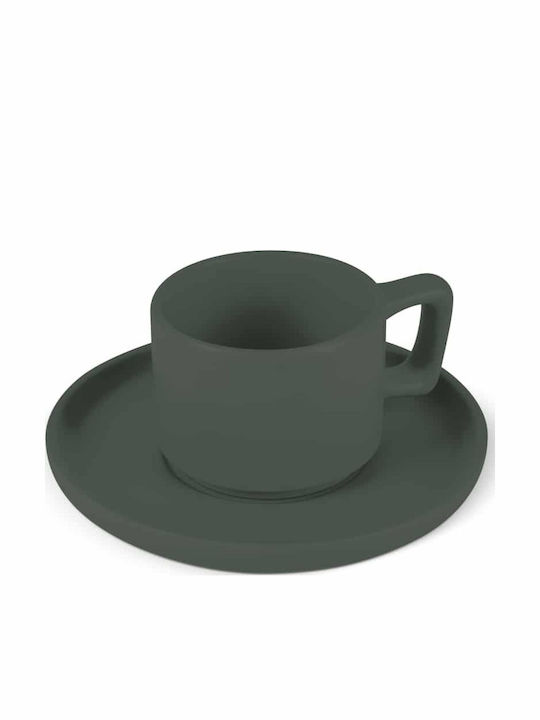 Berlinger Haus Set Tassen Espresso aus Porzellan Grün 100ml 4Stück