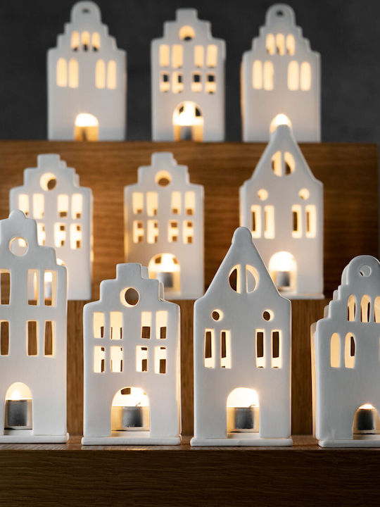 Raeder Lighthouse Candle Holder suitable for Tealights Porcelain in White Color 5.5cm 1pcs