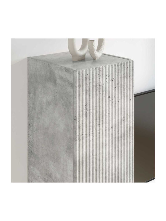 Wand Wohnzimmer Vitrine aus Spanplatte Graue 30x31x100cm