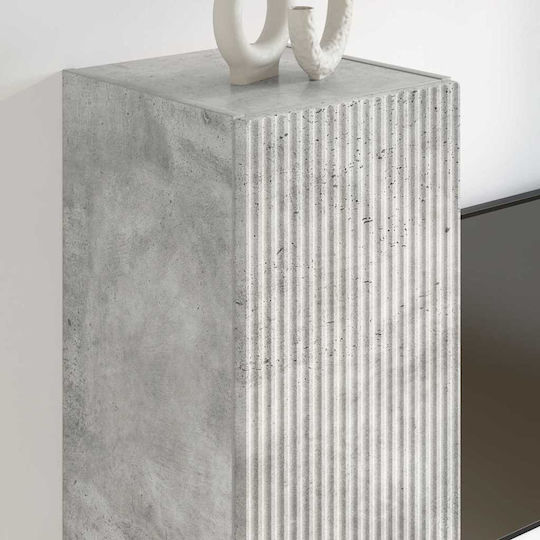 Wall Living Room Cabinet made of Particle Board Grey 30x31x100cm
