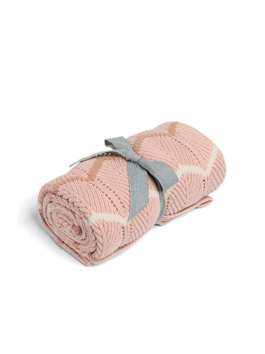 Mamas & Papas Blanket Nursery Swaddling Blankets Knitted Pink 70x90cm