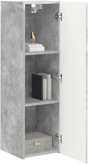 Wall Living Room Cabinet made of Particle Board Grey 30x31x100cm