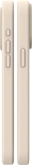 Spacecase Silicone Umschlag Rückseite Silikon Beige (iPhone 15 Pro Max)