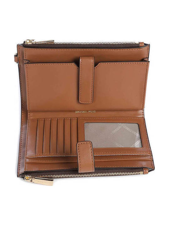 Wristlet Μεγάλο Γυναικείο Πορτοφόλι Καφέ