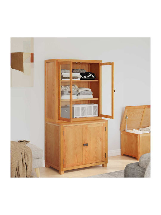 Dulap De Depozitare Pentru Birou Din Lemn Maro 80x50x160cm