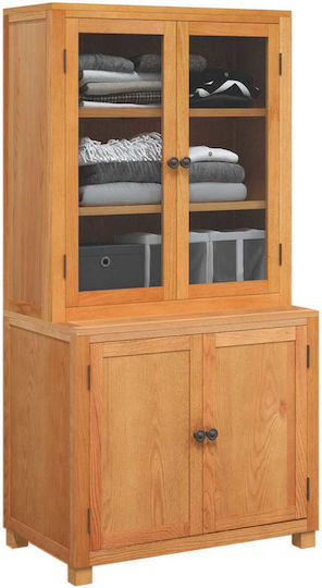 Office Cabinet in Brown Wood 80x50x160cm