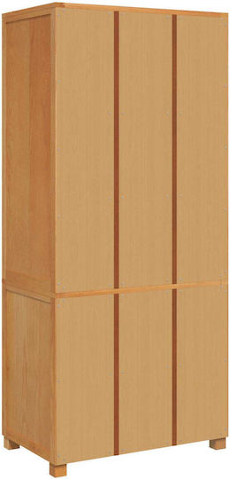 Büroaufbewahrungsschrank aus Brauner Massivholzzurück 80x50x180cm