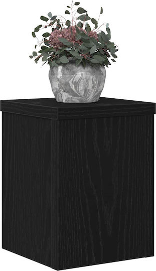 vidaXL Pot Stands Wooden Black 15cmx15cmx20cmcm. 2pcs