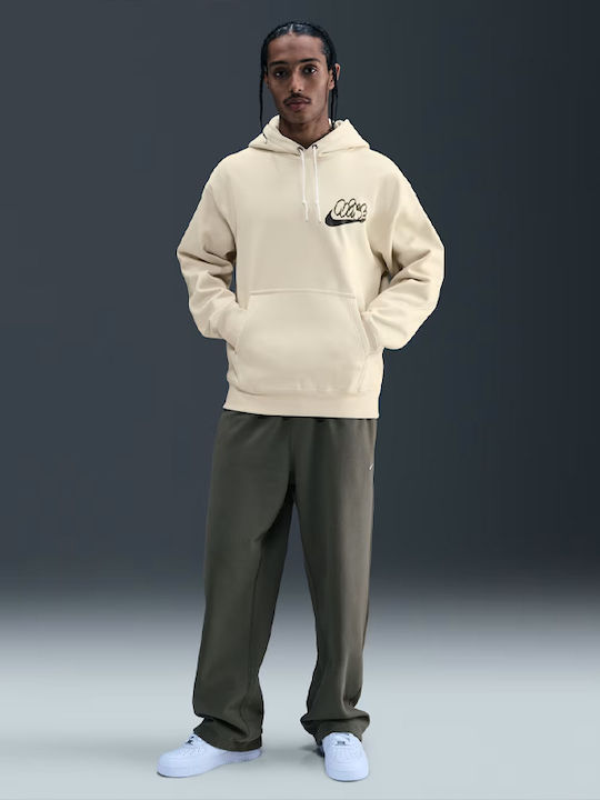 Solo Swoosh Sweatshirt With Brown Hood