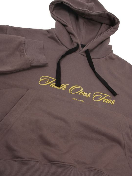 Sweatshirt with Hood Brown