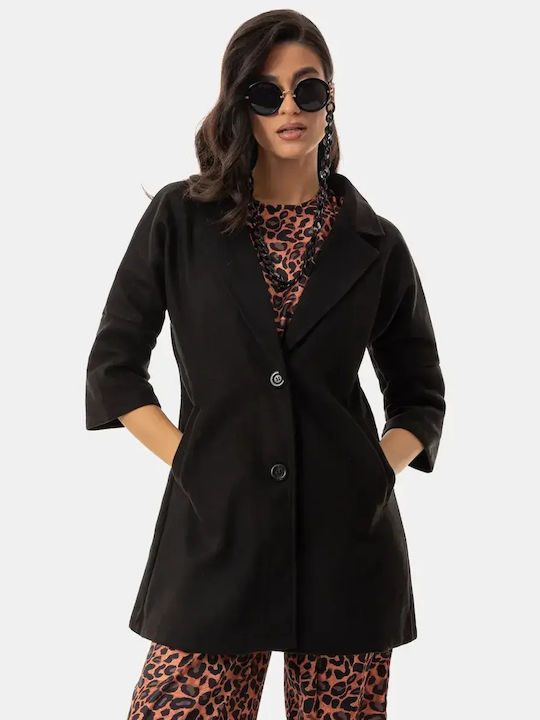 Women's Light Coat Black Size 2XL