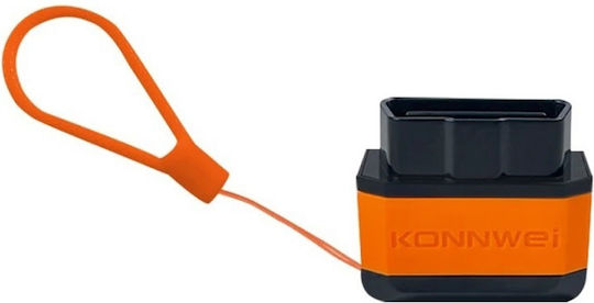 Konnwei Kw906 Авто Диагностика Obd2 Bluetooth 5.0 On-off Бутон Съвместим С Android Ios Elm 327 Obdii Оранжев