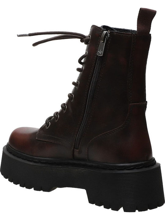 Stiefeletten Damen Burgundisch