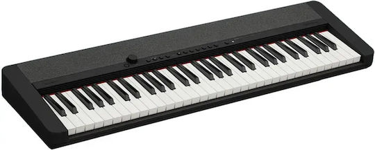 Casio Tastatur Ct-s1 mit 61 Dynamisch Tasten mit Ständer und Kopfhörer Schwarz & Τροφοδοτικό