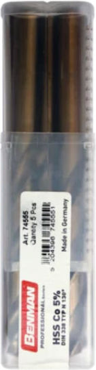Benman Set of 10 Drills Cobaltium for Metal