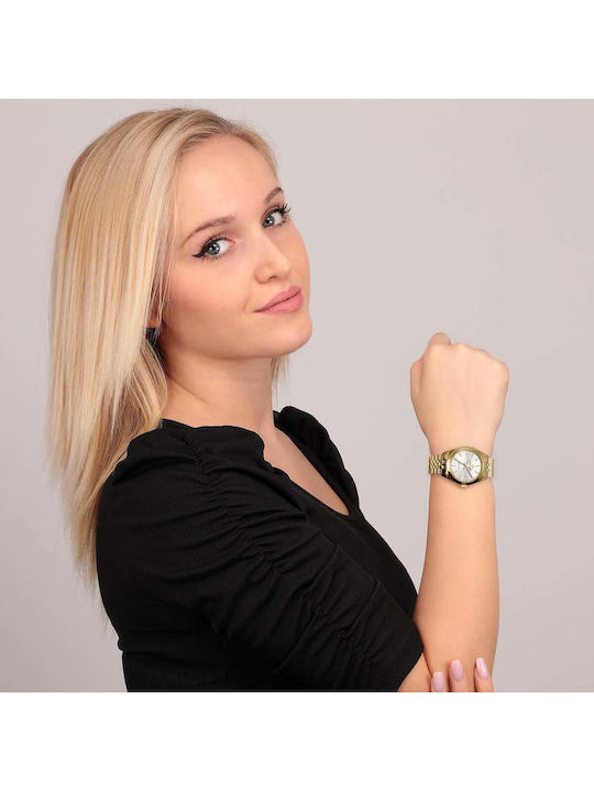 Lucien Rochat Women's Watch with Gold Metal Bracelet