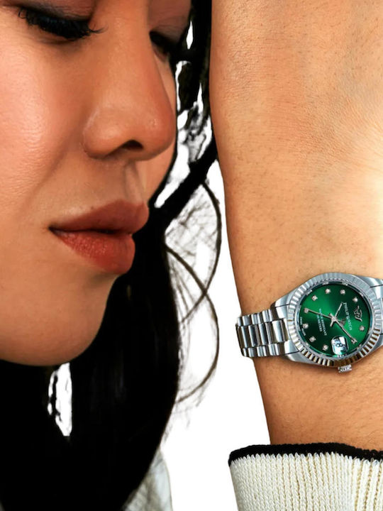 Philip Watch Damen Uhr mit Silber Metallarmband