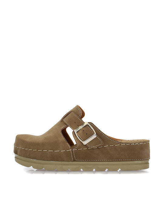 Comfort Way Shoes Γυναικεία Ανατομικά Σαμπό Καφέ