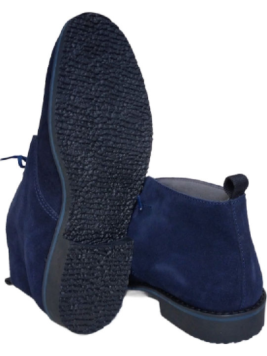 Leather Blue Men's Boots