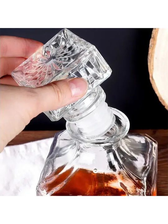 Vilde Glass Whiskey Decanter with Stopper & Glasses 900ml 5pcs