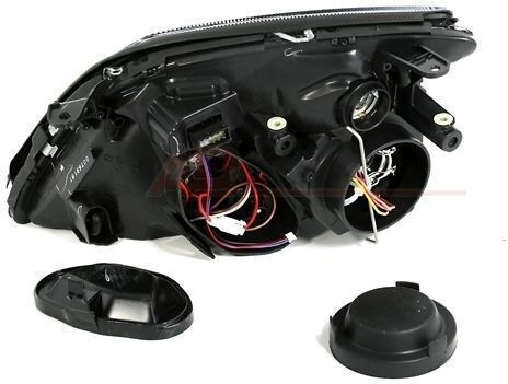 Front Lights Angel Eyes Opel Vectra C 2002-2005 Chrome Without H7 Bulbs Set 2 Pieces Swo12d
