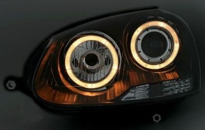 Front Lights Angel Eyes VW Golf 5 Without H7 Bulbs Set 2 Pieces SWV06DIB