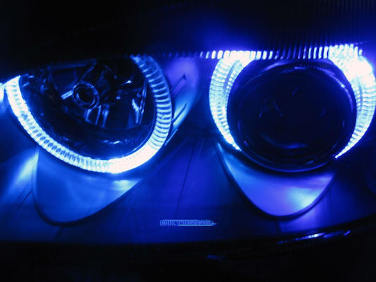 Front Car Lights Angel Eyes VW Passat 3B/B5 1997-2000 Chrome Without H7 Bulbs Set 2 Pieces SWV08D