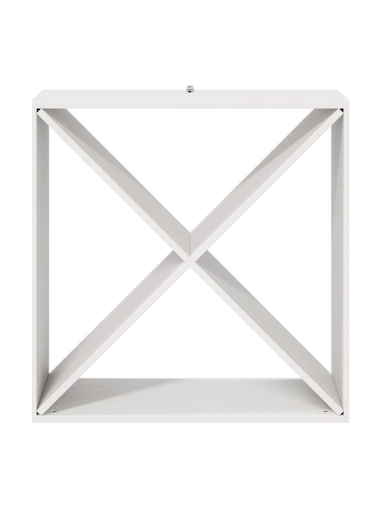 vidaXL Cu picioare Cămară de Băuturi Albă 62x25x62εκ.