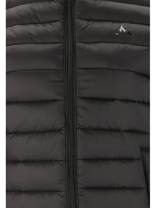 Damen Ärmellos Puffer Jacke für Winter Black