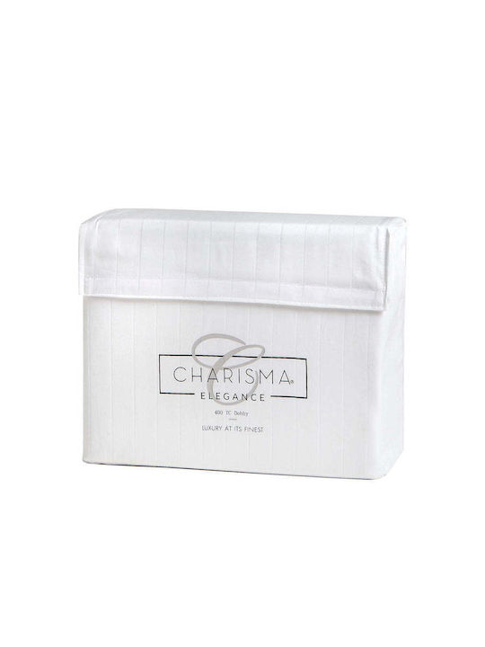 Charisma Sheet Sets Queen with Elastic 160x200+40cm. Elegance White 4pcs