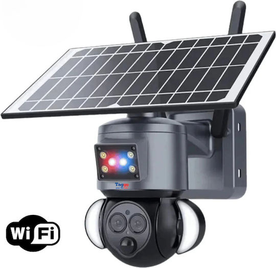 Cameră Supraveghere 4K HD Wi-Fi Cu Dublu Obiectiv Zoom 12x Încărcare Solară Rotire Controlată Prin Aplicație Rezistentă La Apă IP66