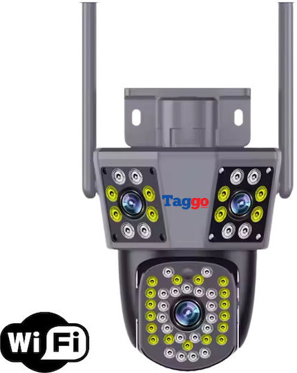 Wifi Surveillance Camera 3k 3 Lenses App Control Automatic Tracking Ip66 Waterproof